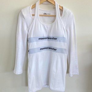 Maison Wester White Body-con Dress Size Medium Mini Designer